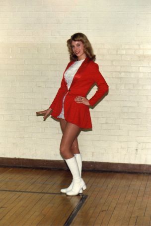 Alexandra Hawkins Interview - pic of me at 17, wearing my dance squad unifor